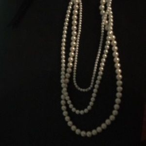 Ribbon Tie pearl necklace